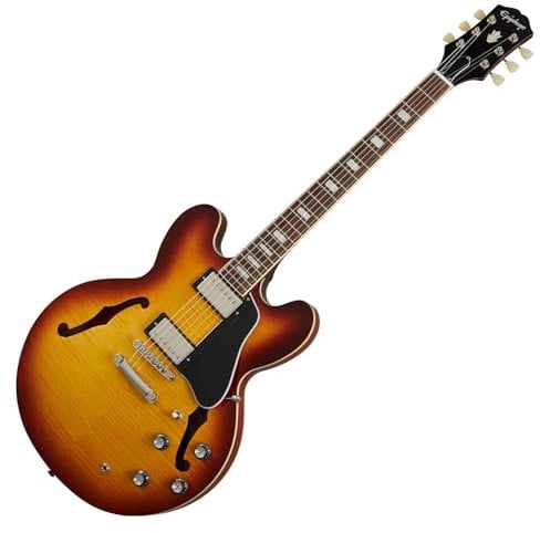 Epiphone Inspired by ES-335 Figured Raspberry Tea Burst - Halbakustik Gitarre