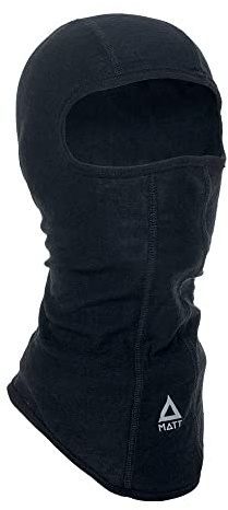 Matt Merino Balaclava Sturmmaske Winter Skimaske Motorradmaske, Farbe:Black