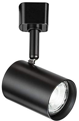 Knightsbridge Single GU10 Track Cylindrical Spotlight in Black