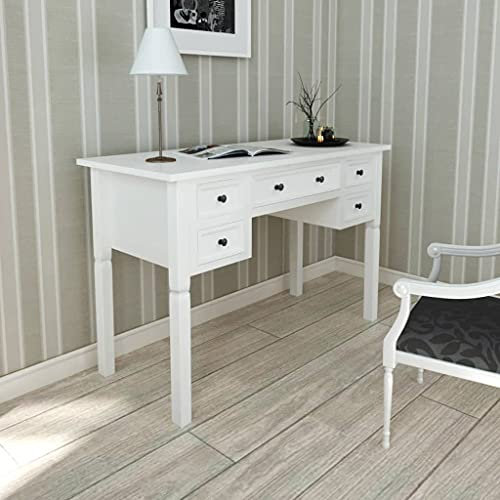 Sekretär Schreibtisch mit offenen Fächern und Schubladen,und Klappschreibtafel Computertisch Laptoptisch Büromöbel,Sekretär Braun 78x42x103 cm Massivholz Mahagoni