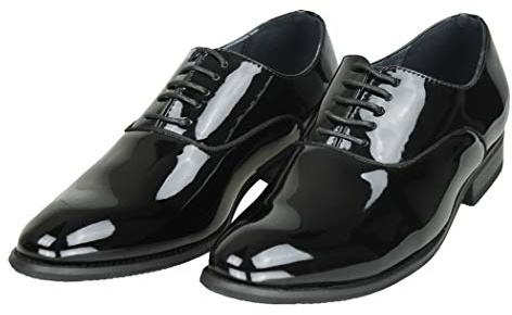 Evoga Scarpe uomo Class blu/nero lucido vernice eleganti cerimonia