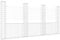 vidaXL Gabionenkorb U-Form mit 4 Säulen Gabione Gabionen Steinkorb Steingabionen Sichtschutz Drahtkorb Wand Mauer Drahtzaun Eisen 380x20x200cm