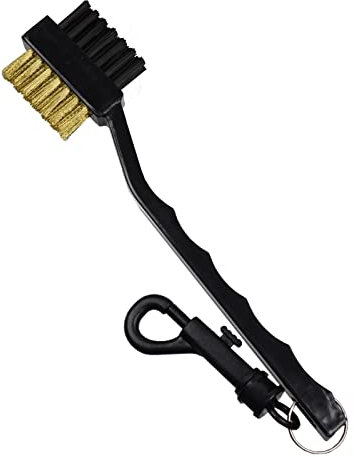 Golf Spazzola per Mazze da Golf e Pulisci Groove Spazzola Doppio Lato Nylon & Acciaio con Setole per Pulire Faccia e Groove delle Mazze,per Aggancio Comodo alla Sacca