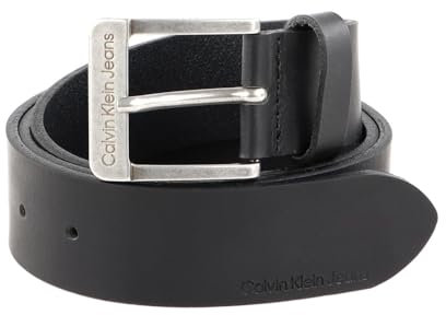 Calvin Klein Jeans Herren Gürtel CKJ Belt 4.0 cm Ledergürtel, Schwarz (Black), 90 cm