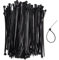 Black Cable Ties, 100mm x 2.5mm, Pack of 100, 4 Premium Nylon Zip Ties Multi-Purpose Plastic Tie Wraps Secure Self-Locking Mechanism for Home, Garden, Office and DIY by AAN