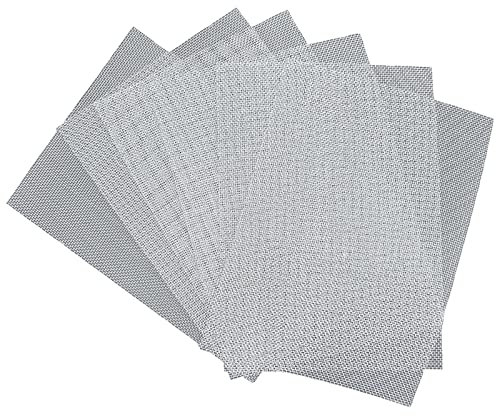 KINDOYO Malla de Alambre Tejido de Acero inoxidable - 6 Piezas Malla Tejida Anti-óxido de 20 Mallas Paneles de Malla de Insectos Metal de 15 x 21 cm para el Hogar, la Cocina y el Jardín
