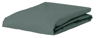 ESSENZA Spannbettlaken Minte Denim, 140x200 cm - 100% Baumwollsatin 300TC - Uni