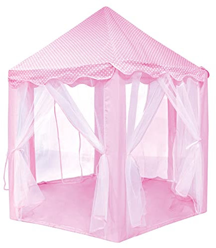 Bino world of toys Kinderzelt für Prinzessin, Spielzelt für Kleinkinder ab 3 Jahren, Babyzelt in Rosa- Design, Kinderspielzeug zur Förderung kindlicher Fantasie und Rollenspiel, Rosa