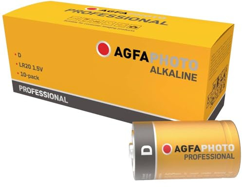 AgfaPhoto Batterie Alkaline Professional -D Mono 10 Stück
