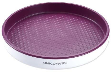 UNICOMVSX Drehteller Organizer Lazy Susan 30cm, Küche Gewürzregal, Anti-Rutsch-Gewürzregal, Drehbares Organizer Aufbewahrung für Küchen/Gewürze/Kosmetika/Schränke/Vorratsdosen und Vieles Mehr-Lila