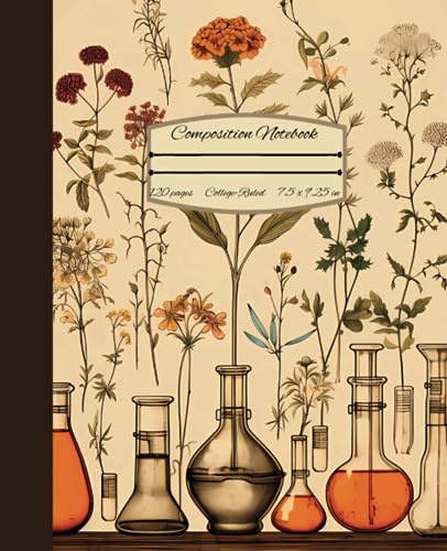 Composition Notebook College Ruled: Vintage Aesthetic Science Lab Tools Illustration Volume #3, Writing Journal for School, College, Work, Sketching & Doodling
