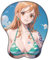 One Piece NaMi 3D Tapis de Souris Anime Tapis de Souris avec Support de Poignet en Gel, pour Bureau, Ordinateur Portable