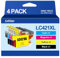 Glliter LC421XL lc421 für Brother LC421 für Brother LC 421 Patronen Kompatibel mit Brother DCP-J1050DW Patronen Brother MFC-J1010DW DCP-J1140DW DCP-J1800DW Druckerpatronen (Schwarz, Blau, Cyan, Gelb)