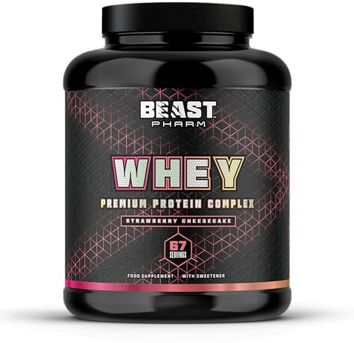 Beast | Whey Protein Powder 2KG | 21g Protein per Shake, 67 Drinks | Strawberry