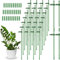 KAHEIGN 60Pcs Orchideen Stäbe Pflanzenstütze, 30cm verstellbar Pflanzenstab Blumenstütze Rankhilfe für Zimmerpflanzen mit 120 Klammer und 30 Verbindungsrohr für Orchideen, Rose, Tomatenpflanzen