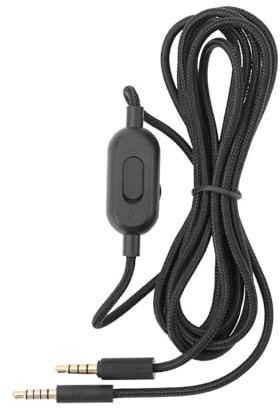 ECSiNG Cable de extensión de audio para auriculares de micrófono, 2 m, cable de extensión para portátiles, tabletas, reproductores de música, compatible con Logitech G Pro X G233 G433