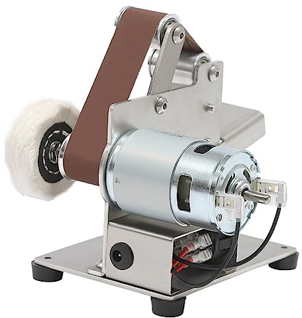 biniliubi Miniatur Bandschleifer, Poliermaschine, Auto, Polieren, Schleifscheiben, Drehscheibe, Tischschleifer, verstellbar, Geschwindigkeit, Metallbearbeitung, Schmuck, Keramikglas