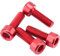 Aymzbd 4pcs Bottle Cage Bolts, Aluminum Alloy/Water Bottle Cage Bolts for Mountain Bike, Road, Red