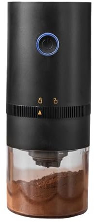13w White Burr Coffee Grinder | White Burr Grinder | Electric White Burr Coffee Grinder, Automatic Coffee Grinder, Abs Electric Black White Grinder with Adjustable Grind Settings for Drip