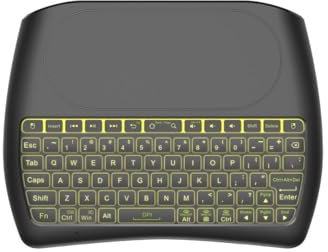 ZhenBaoTian D8 Bluetooth + 2.4G Wireless Keyboard With Flying Mouse and Touchpad - Handheld Remote for PC, Raspberry Pi 4, Android TV Box, Windows 7 8 10 - Lithium Battery Version
