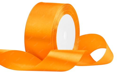 Orange Satinband 40mm x 22 Meters Stoffbänder für Geschenkverpackungen, Blumensträuße, Kunsthandwerk und Hochzeitsdekoration