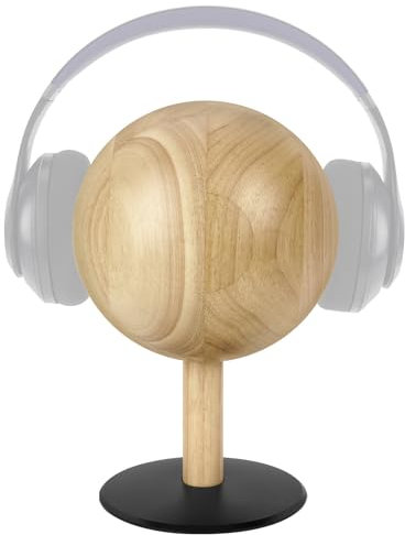GEEKRIA Wooden Sphere Headphones Stand for Over-Ear | On-Ear Headphones, Gaming Headset Holder, Desk Display Hanger Compatible with Bose, Sony, Sennheiser, ATH, AKG, JBL, Beats and Most Headphones