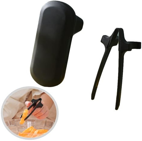 GCFTIFF Finger Essstäbchen für Gamer,Wiederverwendbare Finger Chips Snack Zange U Halterung Essstäbchen Helfer Snacking Tool,Party Supplies,Kreative Gamer Zubehör,Geschenke für Gamer (Schwarz)