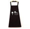 MytaYt Küchenschürze Grillschürze Unisex Chefs Küchenschürze Wasserdicht mit Taschen Schürzen zum Kochen Restaurant Arbeit BBQ Gardening Craft Backen für Küche Restaurant Café Schwarz