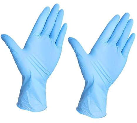Super Mundo - Guantes de nitrilo, 200 pcs caja (XL, Azul), guantes nitrilo, sin polvo y sin látex, guantes desechables, guantes de examen, no estériles (XL, Azul)