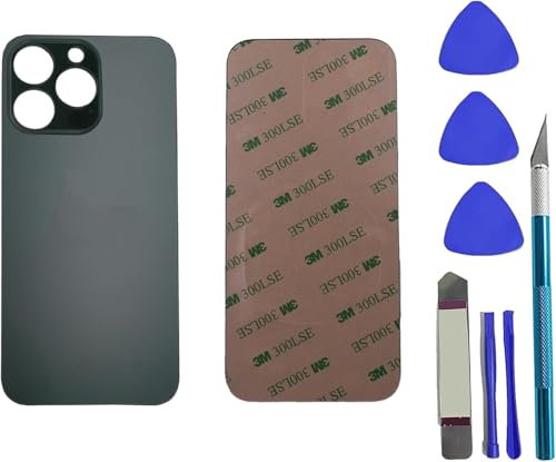 PeiDog (Vert Alpin Verre arrière de Rechange pour iPhone 13 Pro avec kit d'outils de réparation (Vert Alpin)