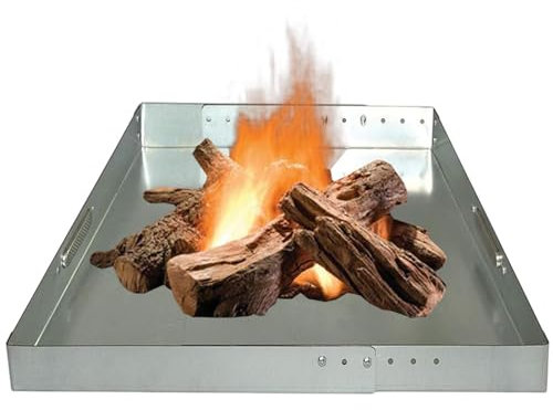 Bandeja ajustable para chimenea, cenicero extensible, bandeja para recoger cenizas de acero galvanizado para chimenea, bandeja para ascuas para chimenea, bandeja para recoger cenizas para chimenea