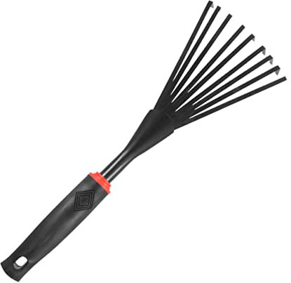 KITANDOVE Praktischer Edelstahlrechen Robuster Gartenrechen Mit Holzgriff Für Die Reinigung Von Rasen Und Hof Im Freien