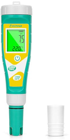 UIUZMAR Medidor de pH y ORP Redox Salinidad Piscina, 6 en 1 Tester pH Sal Redox EC TDS para Piscina de Agua Salada, Medidor pH EC TDS para Hidropónica, Acuario, Agua Potable