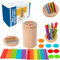 Felicify Jouet Montessori 3-en-1 - Tri et Comptage en Bois, Tasse de Tri, Motricité Fine, Jeux Éducatifs pour Bébé