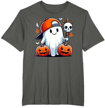 Halloween niedlicher Geist Mütze Kürbis Gruselige Geister T-Shirt