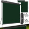 KESSER® Toldo vertical de 180 x 250 cm, con mecanismo de manivela, incluye kit de montaje y cubierta, protección solar con manivela para balcón y terraza