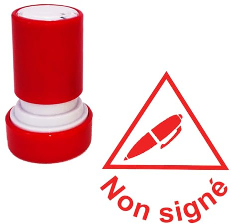 Stempel ohne Unterschrift – 22 mm, rote Tinte, nachfüllbar