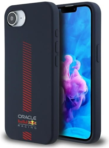 CG MOBILE Red Bull Silicone w/Powerbar kompatibel mit MagSafe Hülle für iPhone 16e (Marine)