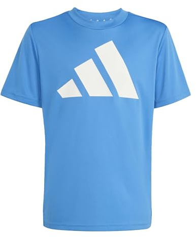 adidas Unisex Kids Train Essentials Big Logo T-Shirt, ray Blue/White, 13-14 Years