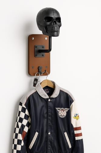 motofans Helm Halterung Wand Skull Vollmetall-Totenkopfdekoration Helmhalterung