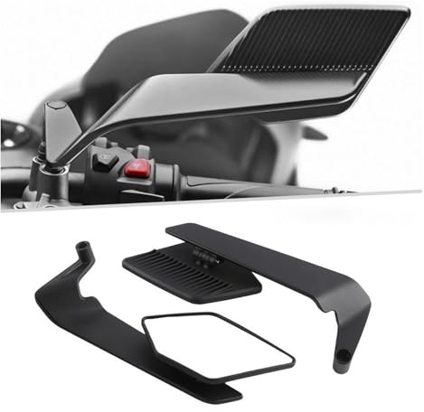 VODHXA Motorrad Spiegel für Yamaha YZF R7 2021-2022, Drehbarer Motorrad Rückspiegel Motorrad Stealth Spiegel, Motorrad Rückspiegel Seitenspiegel, Winglets Spiegel Kits