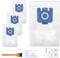 4Pcs Vacuum Cleaner Bags - Compatible with Miele Classic C1, Complete C2/C3, S400-S8999 Series - Replacement Dust Bags Set