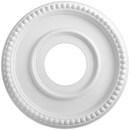 Generisch Rosone da soffitto in poliuretano espanso rigido, rosetta da soffitto europea, medaglione di luce per lampadari (diametro 31,5 cm), autoadesiva, copertura dei difetti, decorazione per