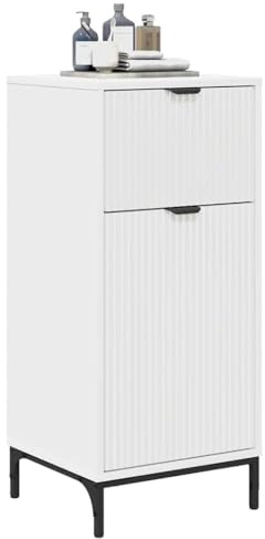 vidaXL Bathroom Cabinet White 39.5 x 36 x 88 cm Engineered wood, Metal