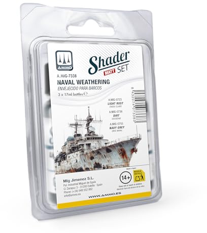 Mig Jimenez AMMO by Matt Shader - Set de 3 peintures acryliques effet vieilli - A.MIG-7338