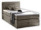 Stella Trading HAWAII 1 Boxspringbett 140x200 mit Bettkasten, Schlamm - Bequemes Bett mit Bonell Matratze H2-H3 & Komfortschaum Topper - 141 x 107 x 209 cm (B/H/T)