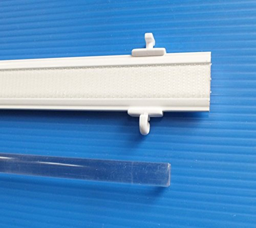 Nachträglich einbaubarer Profi Paneelwagen Aluminium - in verschiedenen Längen - silber oder weiß für Schiebegardine - fast überall passend (57 cm, weiß)