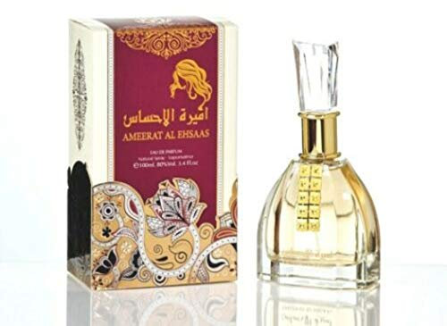 Profumo Ameerat Al Ehsaas ARD AL ZAAFARAN Eau de Parfum Alta qualità e lunga durata, cocco arabo 100ML arabo orientale, fiori d'arancio, legno di sandalo + 1 Bakhoor AL-ZAHRA gratuito