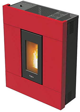 Pegaso Tabla - Stufa a Pellet Ventilata 7 kW colore Rosso