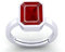 Parineeta Gems. Ratti Natural Lab Ring für Männer und Frauen, zertifizierter Rubin-Manik, verstellbar, verstellbar, 15,25 mm, Labor – Teseted, Versilbert, Rubin